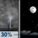 Tonight: A chance of showers and thunderstorms before 8pm. Mostly clear, with a low around 74. West southwest wind 3 to 13 mph, with gusts as high as 21 mph. Chance of precipitation is 30%. New rainfall amounts between a tenth and quarter of an inch possible. Tonight: Chance Showers And Thunderstorms then Mostly Clear