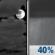 Sunday Night: A chance of rain showers after midnight. Mostly cloudy, with a low around 48. East northeast wind 6 to 10 mph. Chance of precipitation is 40%. New rainfall amounts less than a tenth of an inch possible. Sunday Night: Mostly Cloudy then Chance Rain Showers