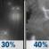 Friday Night: A chance of rain before 1am, then a slight chance of thunderstorms and a slight chance of rain between 1am and 2am, then a chance of rain and a slight chance of thunderstorms. Mostly cloudy, with a low around 53. Chance of precipitation is 40%. Friday Night: Chance Light Rain then Slight Chance T-storms