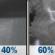 Saturday Night: A chance of rain showers before 2am, then showers and thunderstorms likely. Mostly cloudy, with a low around 58. Chance of precipitation is 60%. Saturday Night: Showers And Thunderstorms Likely
