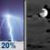 Saturday Night: Slight Chance Showers And Thunderstorms then Mostly Cloudy