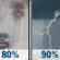 Sunday: Rain before 1pm, then rain and a slight chance of thunderstorms. Cloudy, with a high near 54. Chance of precipitation is 90%. Sunday: Rain