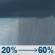 Today: Rain showers likely after 10am. Partly sunny, with a high near 72. East wind 5 to 13 mph, with gusts as high as 22 mph. Chance of precipitation is 60%. New rainfall amounts between a quarter and half of an inch possible. Today: Rain Showers Likely