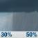 Wednesday: A chance of rain showers. Mostly cloudy, with a high near 57. Chance of precipitation is 50%. Wednesday: Chance Rain Showers