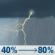 Monday: A chance of rain showers before 11am, then showers and thunderstorms between 11am and 5pm, then showers and thunderstorms likely. Mostly cloudy, with a high near 78. East northeast wind 2 to 7 mph. Chance of precipitation is 80%. New rainfall amounts between a half and three quarters of an inch possible. Monday: Showers And Thunderstorms