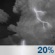 Tuesday Night: A slight chance of showers and thunderstorms after 11pm. Mostly cloudy, with a low around 76. South southwest wind 13 to 16 mph, with gusts as high as 25 mph. Chance of precipitation is 20%. Tuesday Night: Slight Chance Showers And Thunderstorms